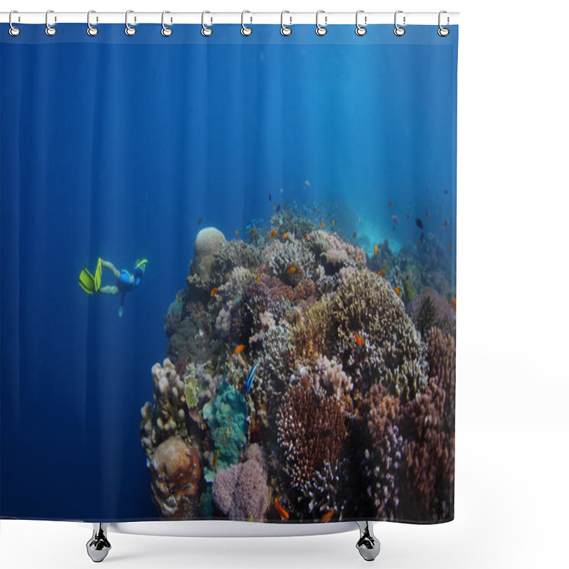 Personality  Freediver Shower Curtains