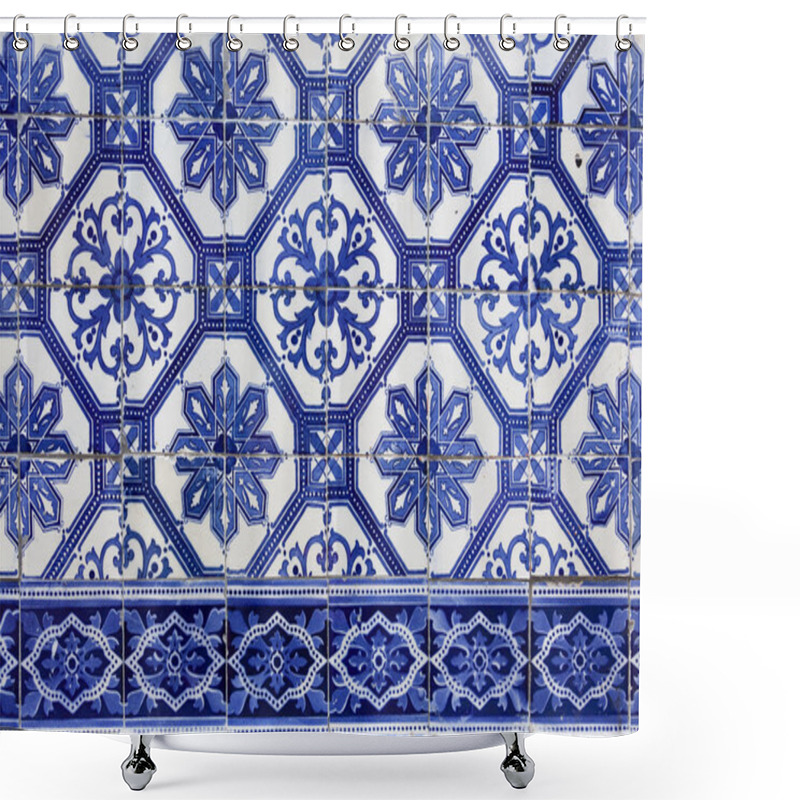 Personality  Handmade Traditional Portugese Tile (azulejos), Lisbon, Europe Shower Curtains