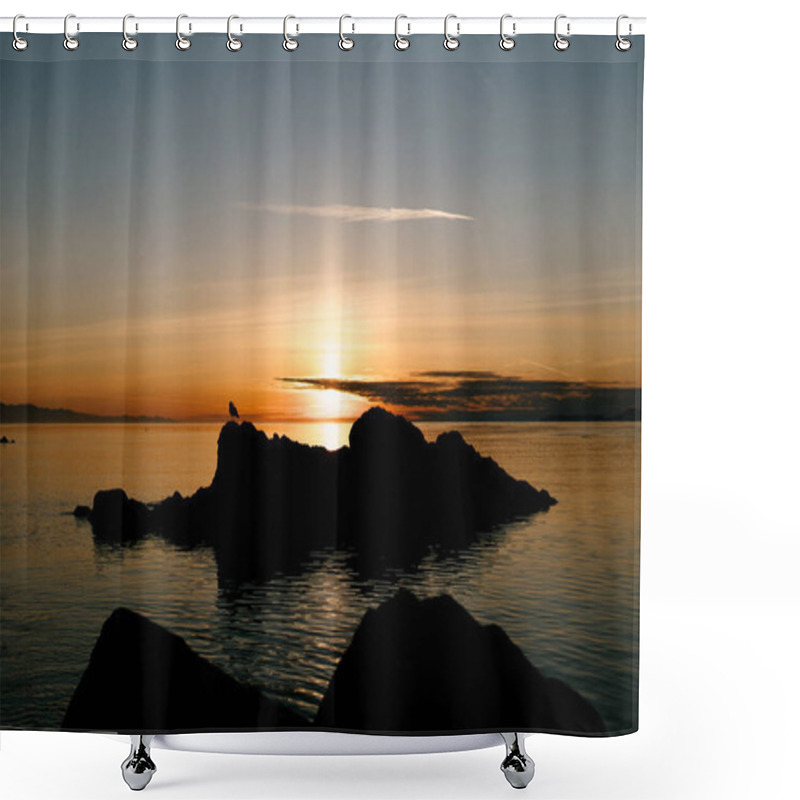 Personality  Sunset At Deception Pass State Park In Washington State Shower Curtains