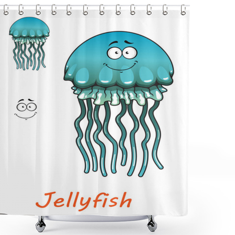 Personality  Cartoon Underwater Jellyfish  Shower Curtains