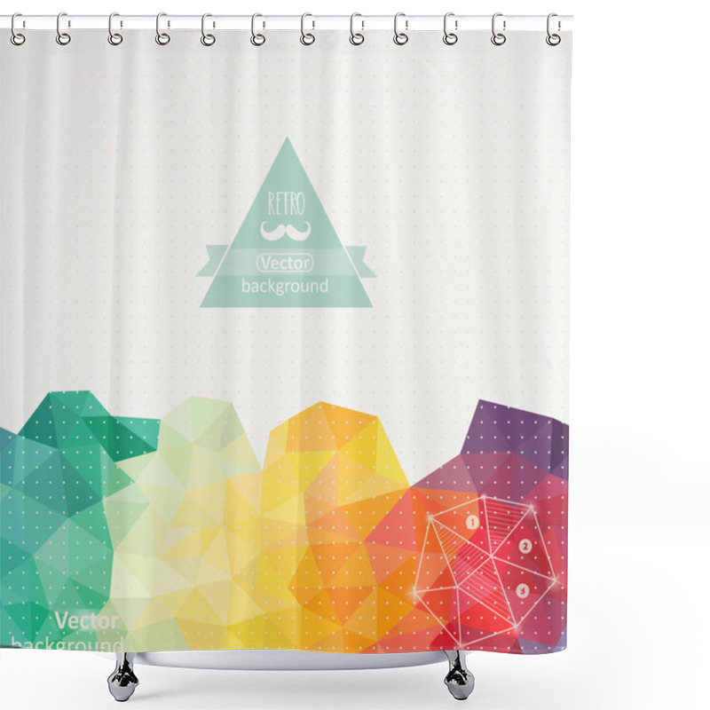 Personality  Triangle Pattern Background, Triangle Background, Vector Illustr Shower Curtains