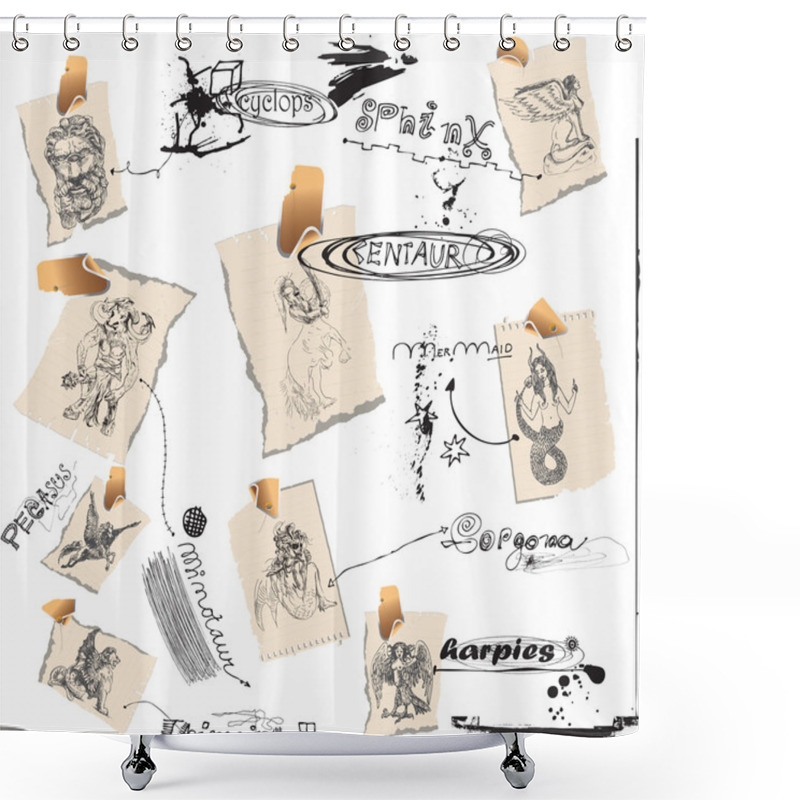 Personality  Collection Of Mythical Characters Shower Curtains