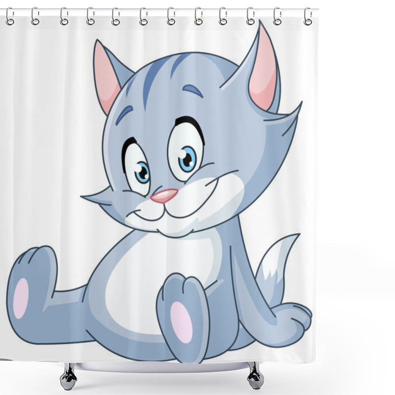 Personality  Sitting Kitten Shower Curtains