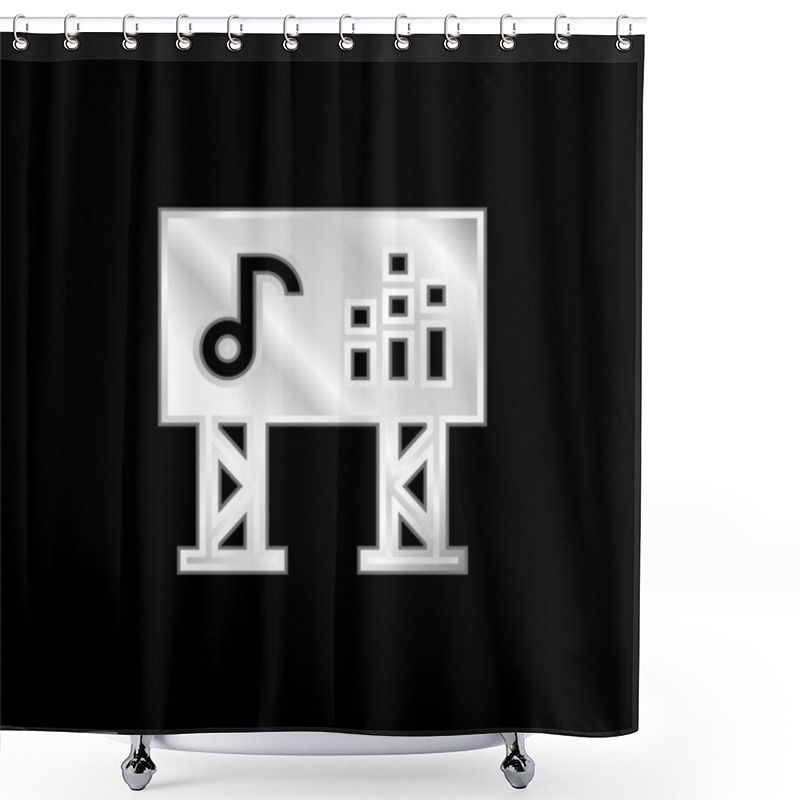 Personality  Big Screen Silver Plated Metallic Icon Shower Curtains