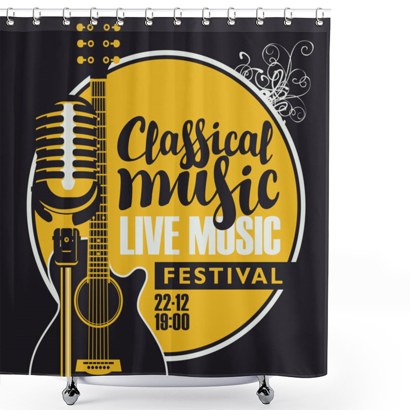 Personality  Poster For A Concert Of Classical Music Shower Curtains