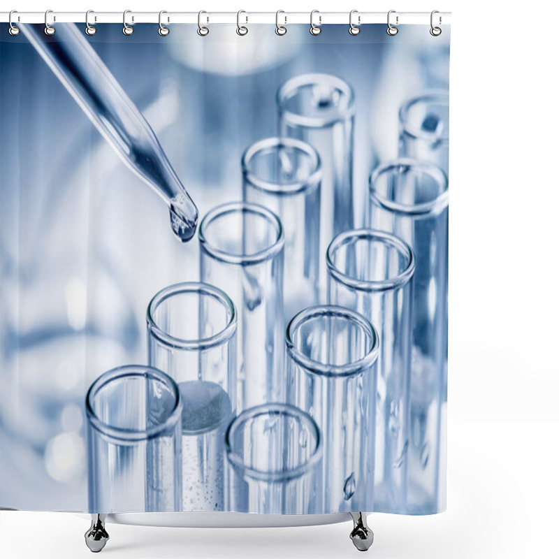 Personality  Different Laboratory Beakers And Glassware.  Shower Curtains