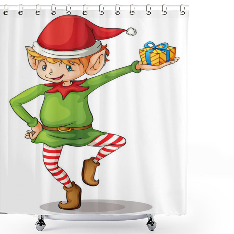 Personality  Christmas Elf Shower Curtains