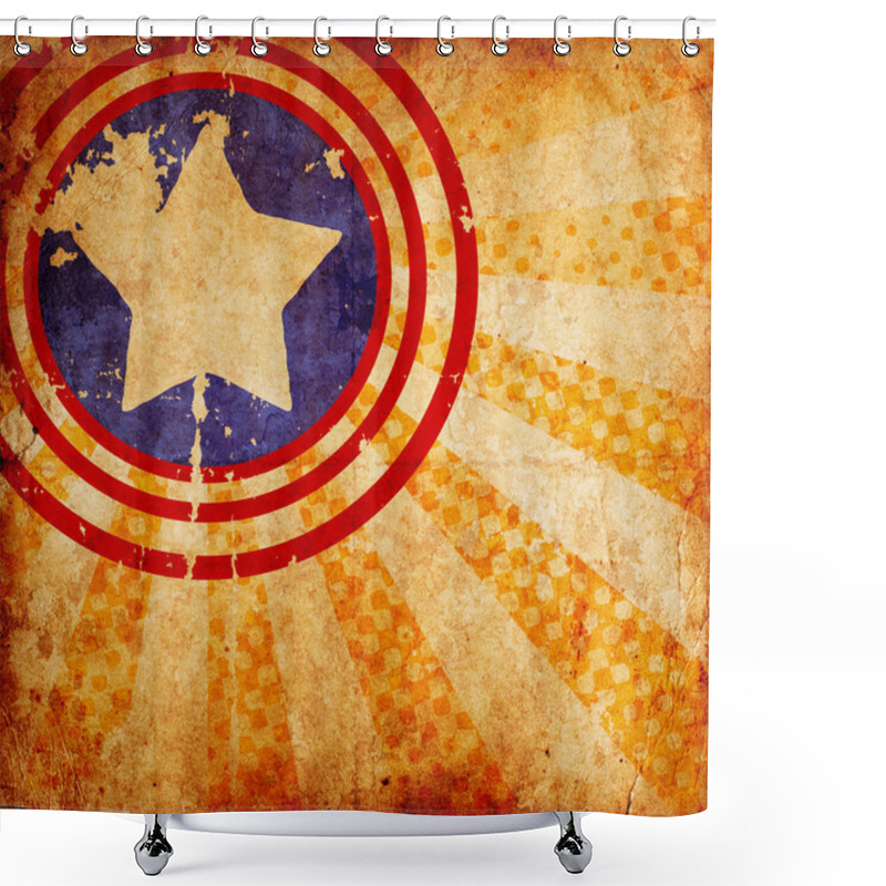 Personality  4th July Grunge Background Shower Curtains