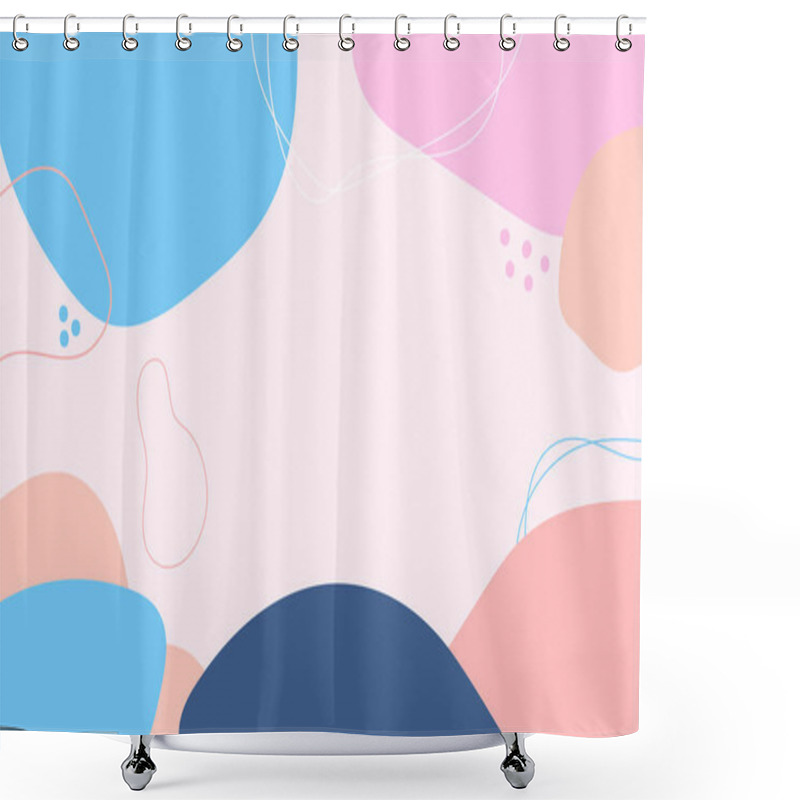 Personality  66 Hand Drawn Flat Design Abstract Doodle Background Shower Curtains