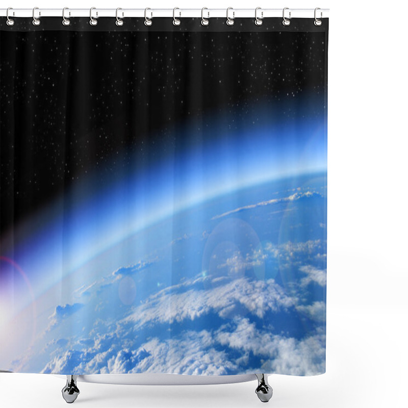 Personality  View Of Earth From Space Shower Curtains