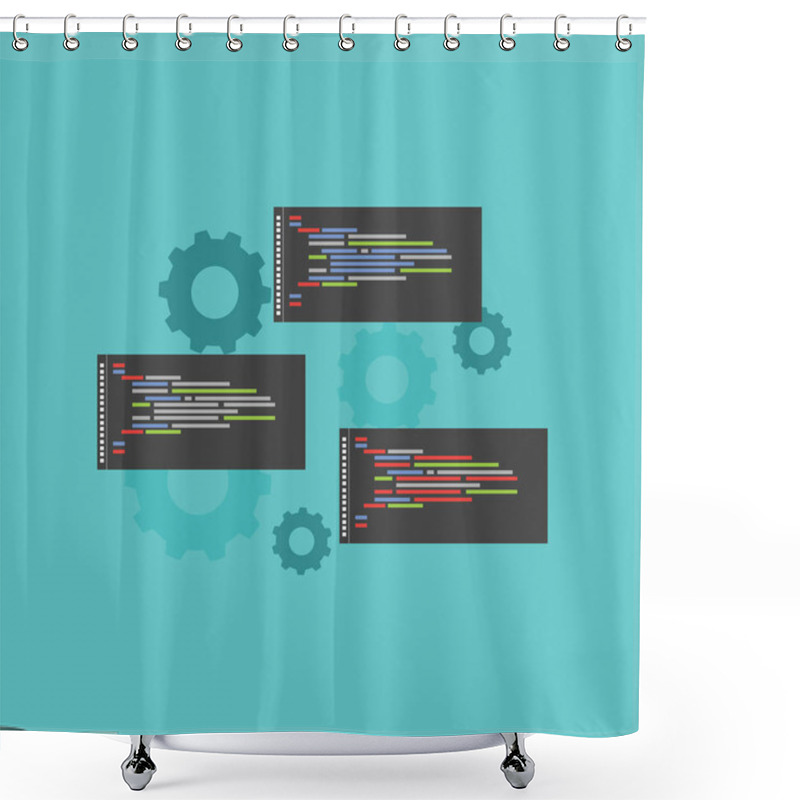 Personality  Programming Language. Line Of Code. Script Code. Shower Curtains