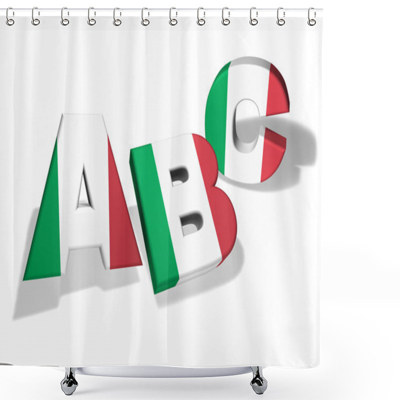 Personality  Abc Italian School Concept Shower Curtains