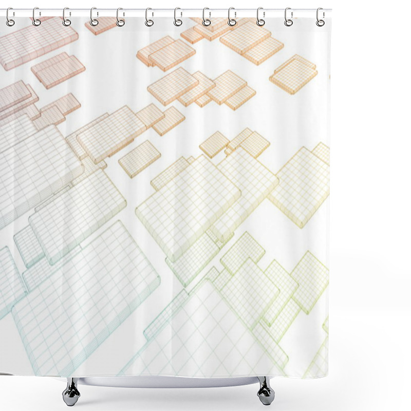 Personality  Network Architecture Shower Curtains