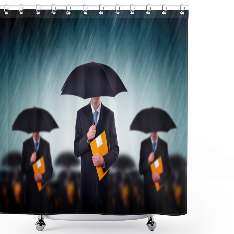 Personality  Businessmen In Rain Shower Curtains