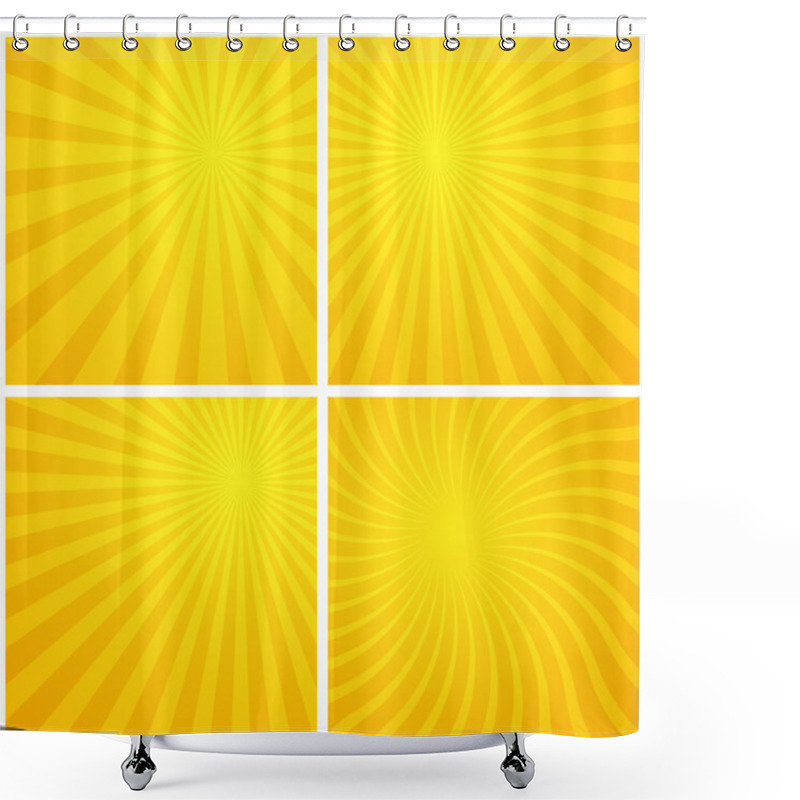 Personality  Sunburst Abstract Background Shower Curtains