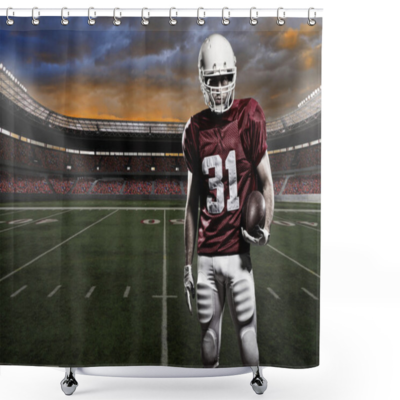 Personality  Football Player Shower Curtains