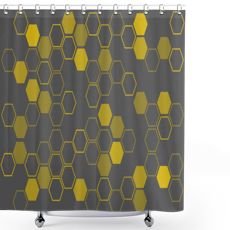 Personality  Abstract Bee Hive Background , Abstract Hexagon Background Shower Curtains