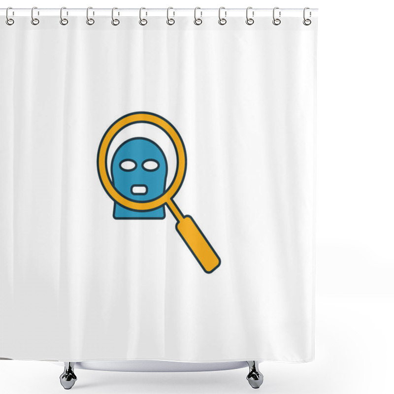 Personality  Fraud Detection Icon Set. Four Elements In Diferent Styles From Fintech Icons Collection. Creative Fraud Detection Icons Filled, Outline, Colored And Flat Symbols Shower Curtains