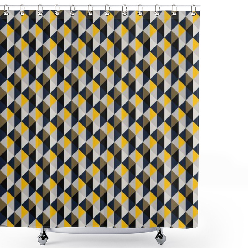 Personality  Seamless Abstract Background With Geometric Elements Shower Curtains