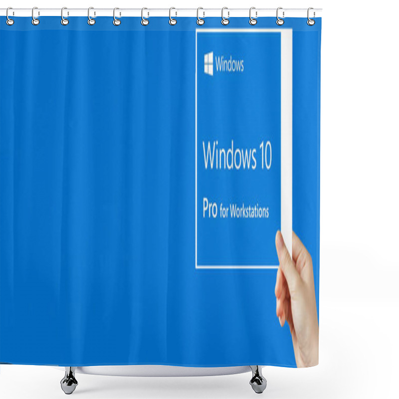 Personality  Windows 10 Professional For Workstations Product Shower Curtains