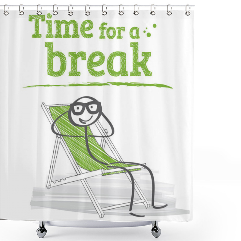 Personality  Time For A Break Shower Curtains