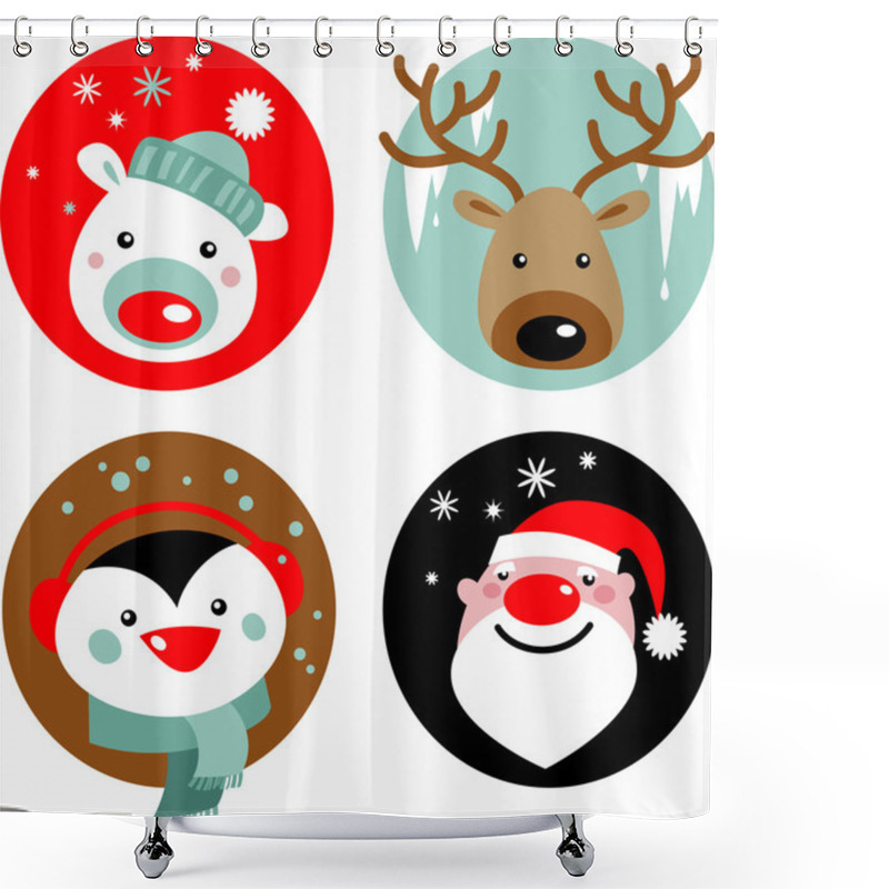 Personality  Christmas Characters Shower Curtains