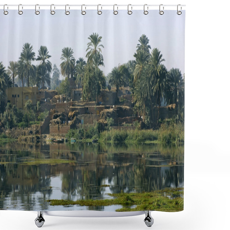 Personality  River Nile Scenery Between Aswan And Luxor Shower Curtains