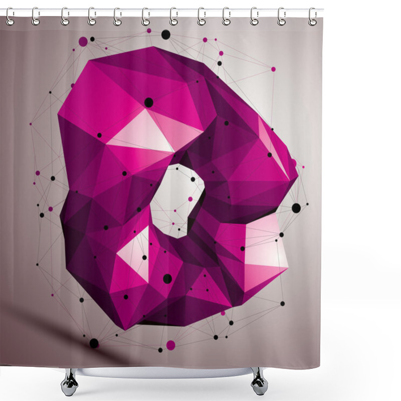 Personality  Geometric Polygonal Structure Shower Curtains