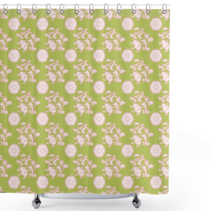 Personality  Seamless Floral Damask Shower Curtains