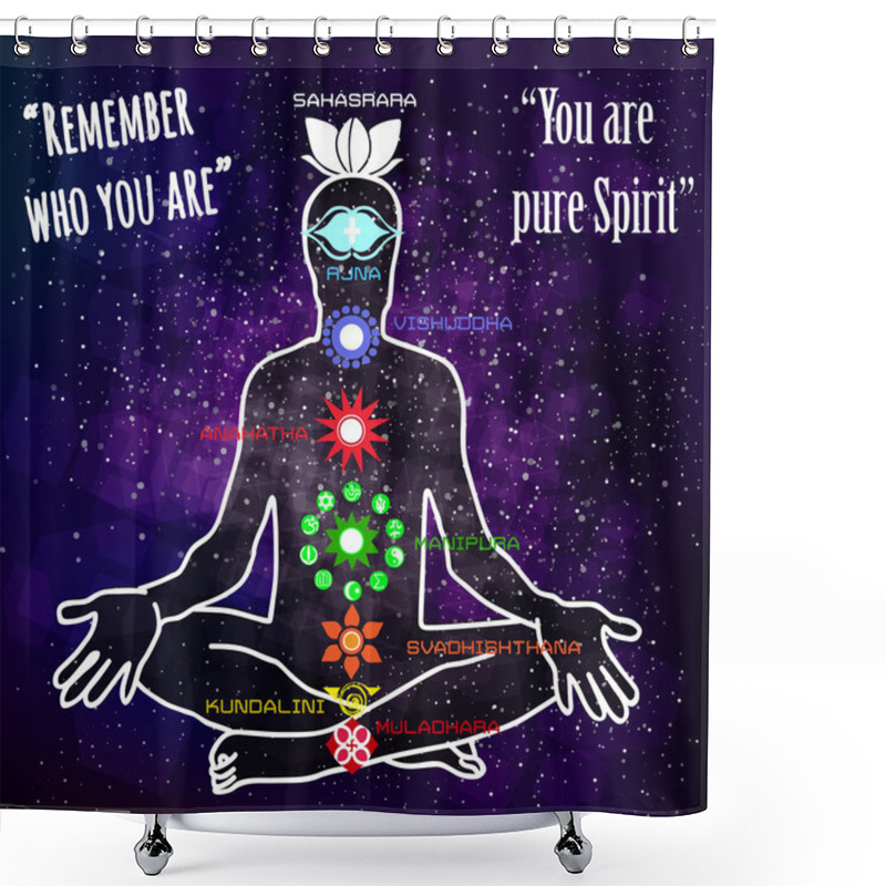 Personality  Energy Scheme Of Human Body Shower Curtains