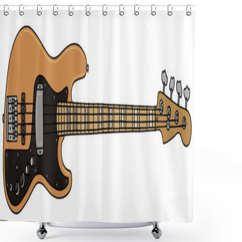 Personality  Bass Guitar Shower Curtains