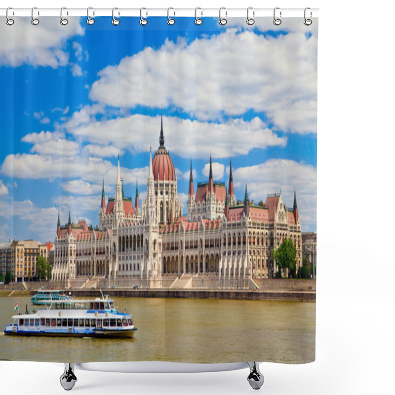 Personality  Building Of Hungarian Parliament Shower Curtains