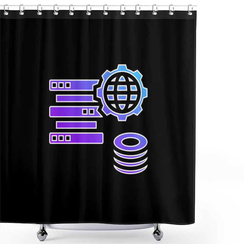 Personality  Big Data Blue Gradient Vector Icon Shower Curtains