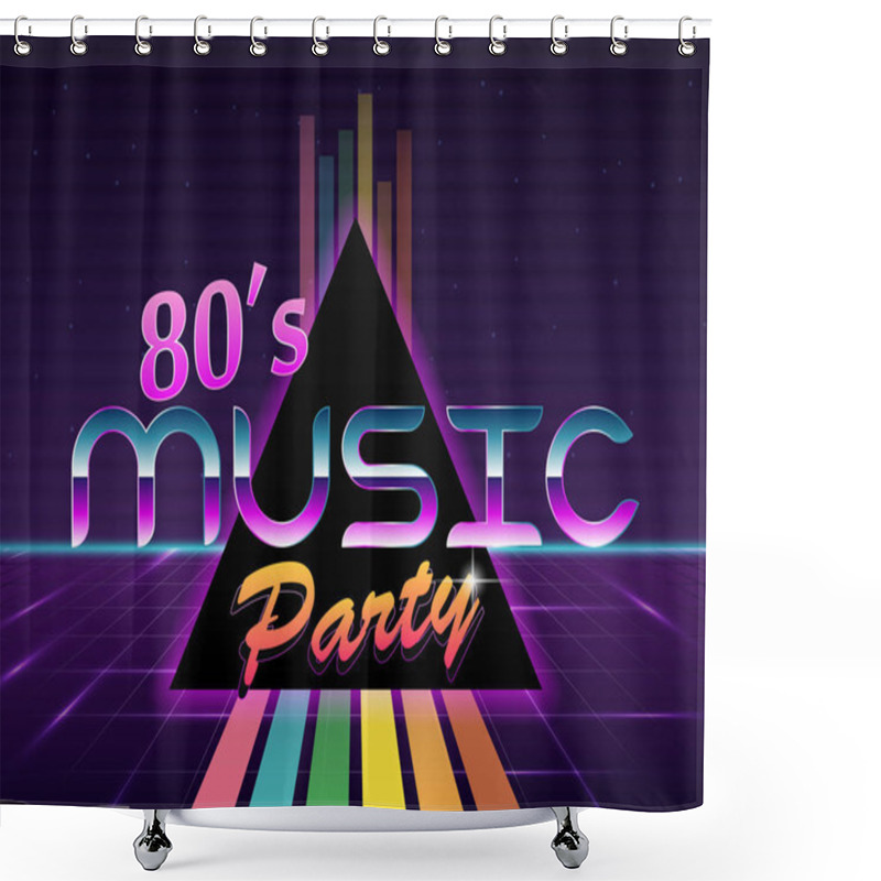 Personality  Background In Style 80s. Shower Curtains