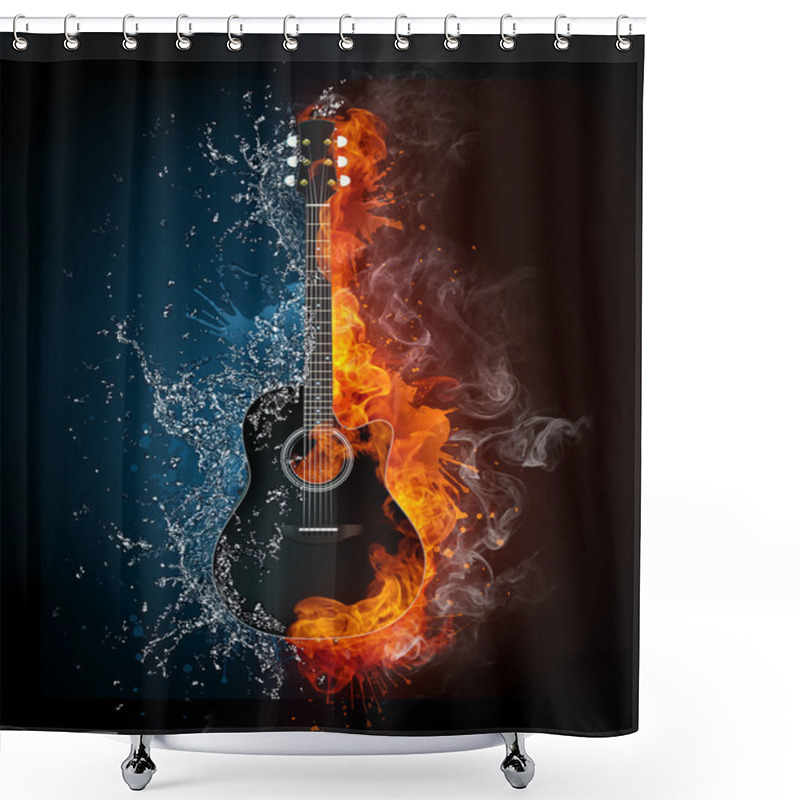 Personality  Electric Guitar Shower Curtains