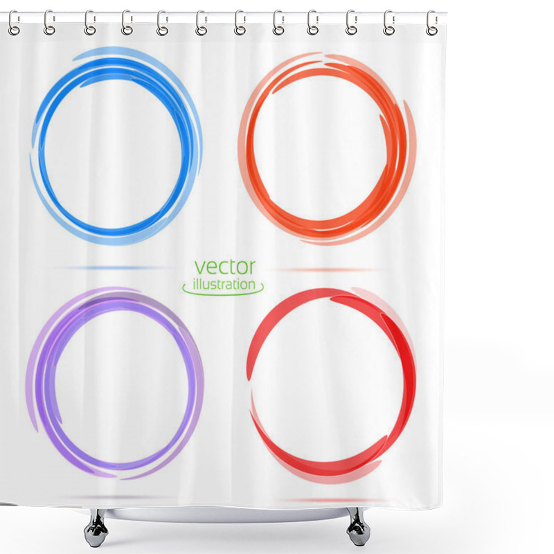 Personality  Four Circles For Your Business Shower Curtains