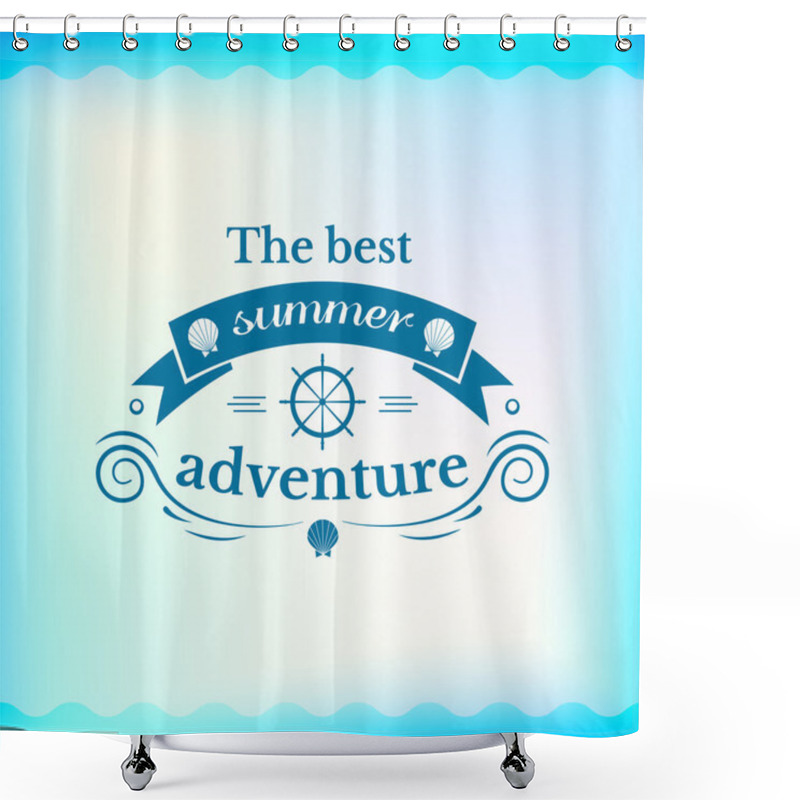 Personality  The Best Summer Adventure Logo Shower Curtains