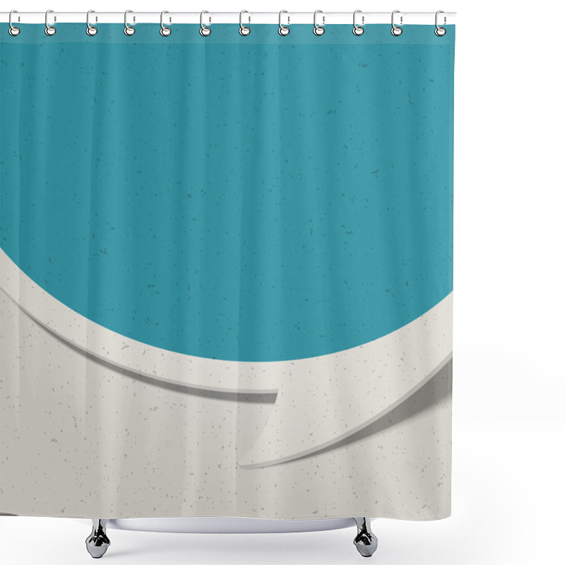 Personality  Retro Speech Bubble From Old Paper Shower Curtains