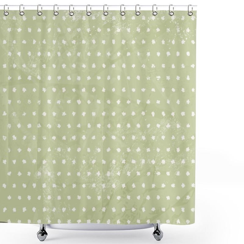 Personality  Green Polka Dot Pattern Shower Curtains