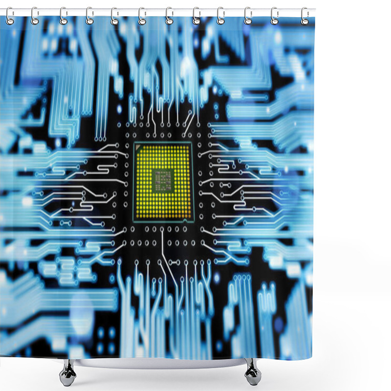 Personality  Micro Chip Shower Curtains