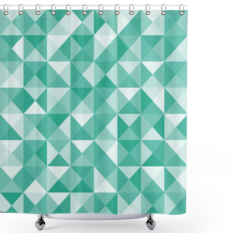 Personality  Abstract Triangle Seamless Pattern. Vector Shower Curtains