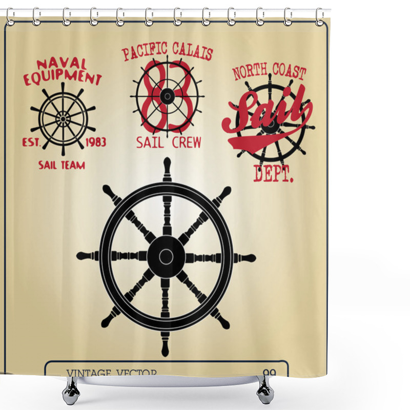 Personality  Pirates Print, Naval Equipment Shower Curtains