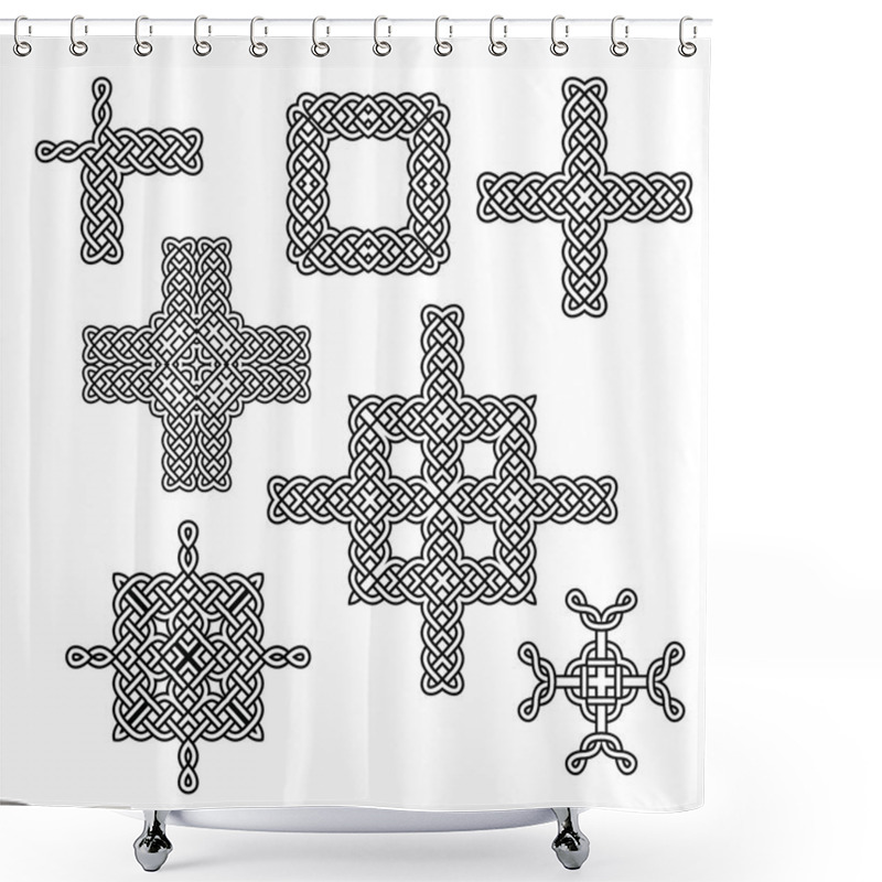 Personality  Celtic Knot Element Set Shower Curtains