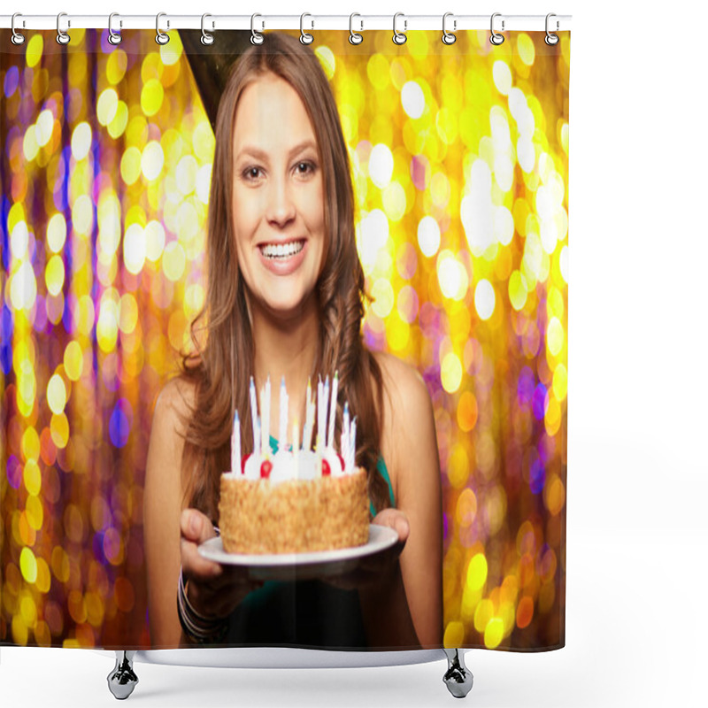 Personality  Joyful Birthday Shower Curtains