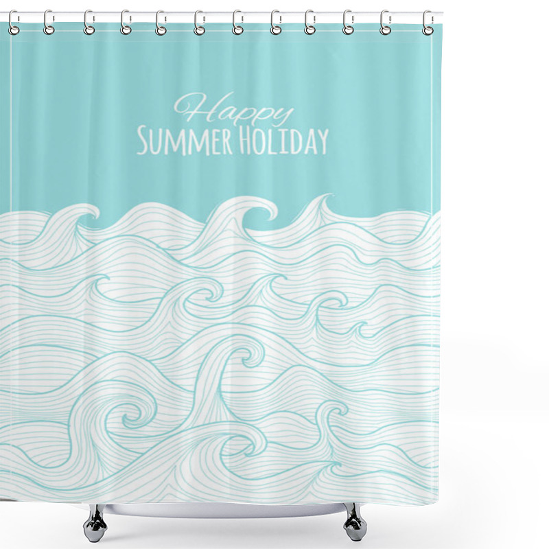 Personality  Abstract Sea Background For Your Design Shower Curtains