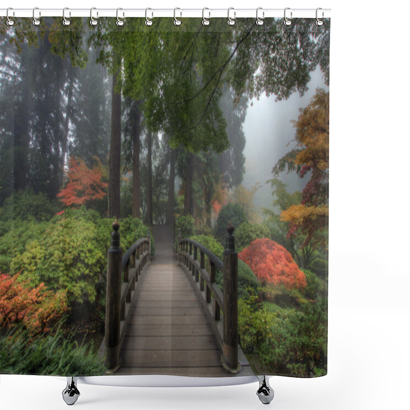 Personality  The Bridge In Japanese Garden Shower Curtains