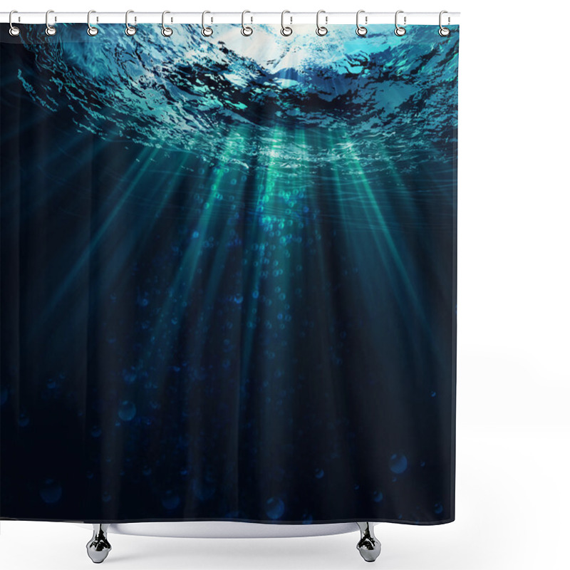 Personality  Deep Blue Sea Shower Curtains