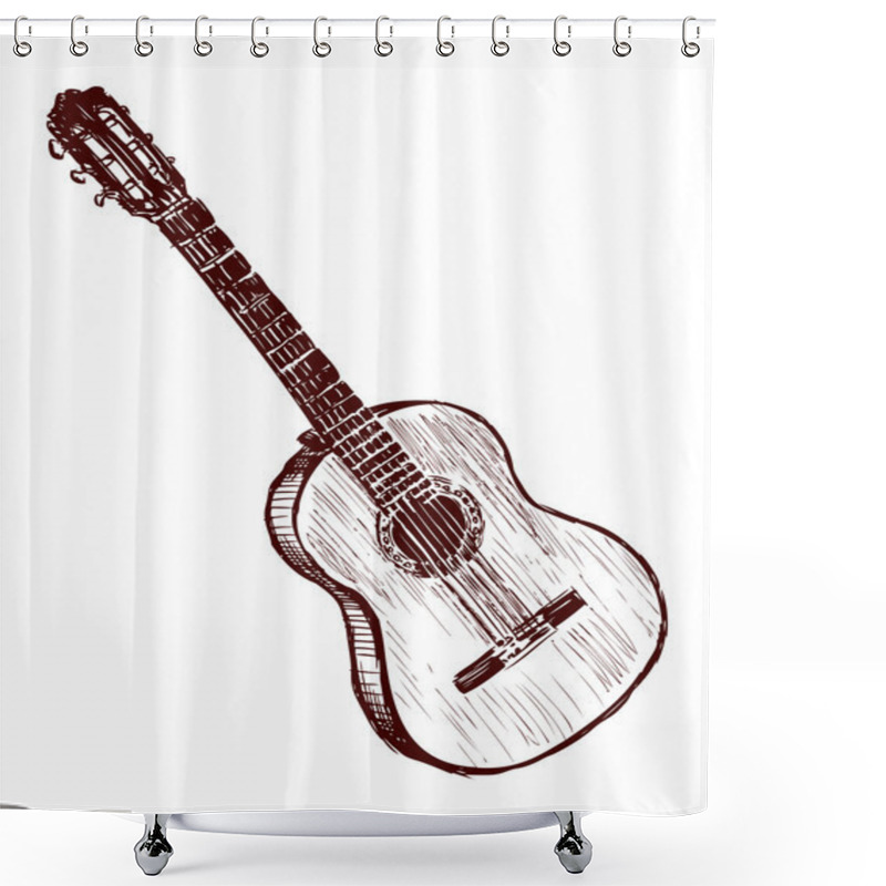 Personality  Old Guitar Shower Curtains