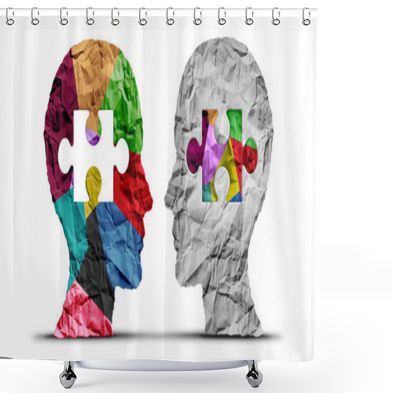 Personality  Understanding Diversity And Cultural Training Or Identity And Minority Rights Education For Learning Of Diverse Culture And Ethnic Cultures Or Descrimination Awareness In A 3D Illustration Style. Shower Curtains