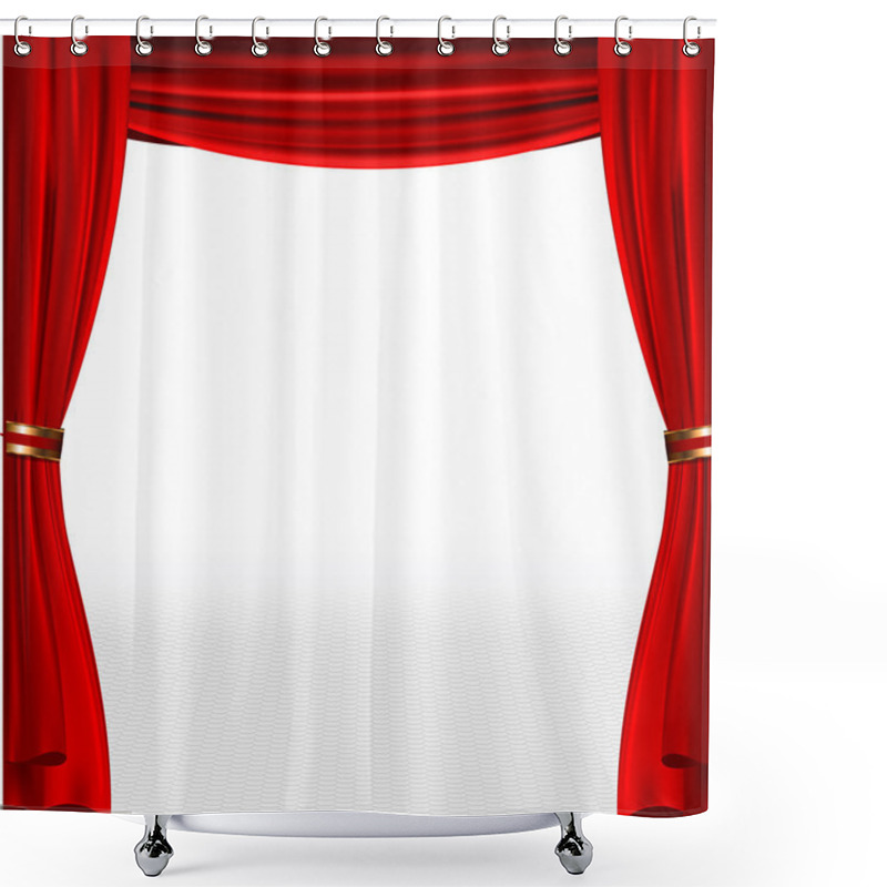 Personality  Red Curtain Shower Curtains